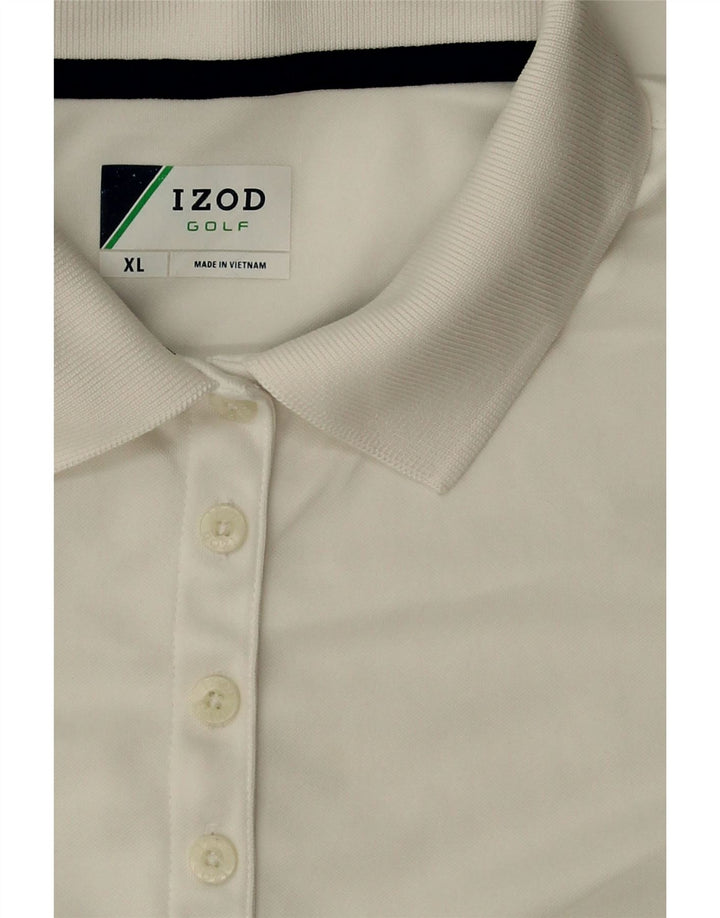 IZOD Womens Golf Polo Shirt UK 18 XL White Polyester Vintage Izod and Second-Hand Izod from Messina Hembry 