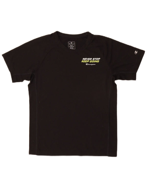 Champion Mens Graphic T-Shirt Top Small Black