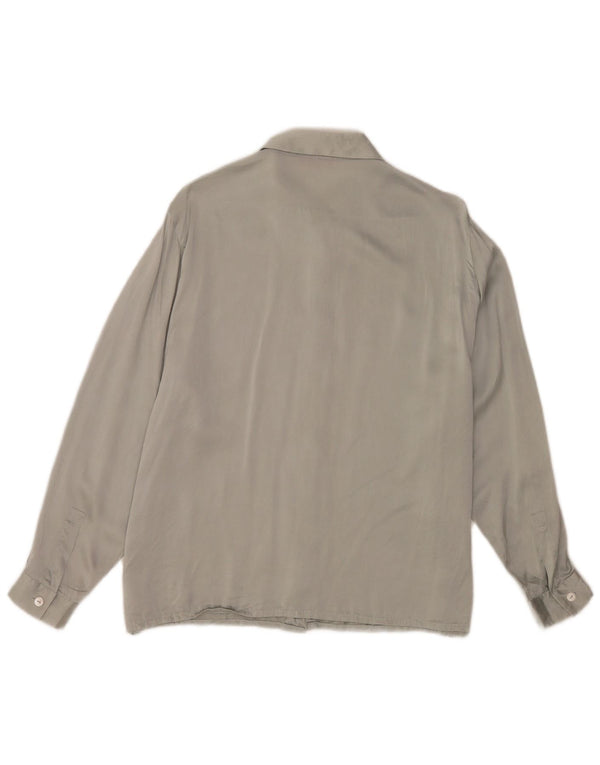 ELENA MIRO Womens Long Sleeve Regular Fit Shirt UK 16 Large Grey Classic