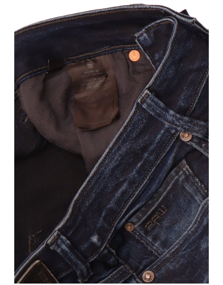 G-STAR Womens 3301 Slim Jeans W29 L30 Navy Blue Cotton