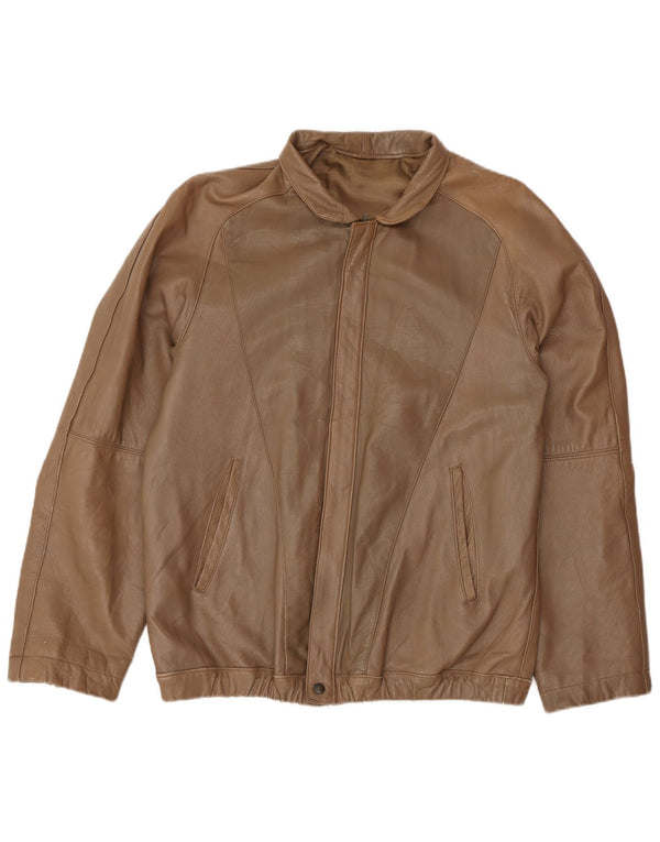 Vintage Mens Leather Jacket UK 38 Medium Brown