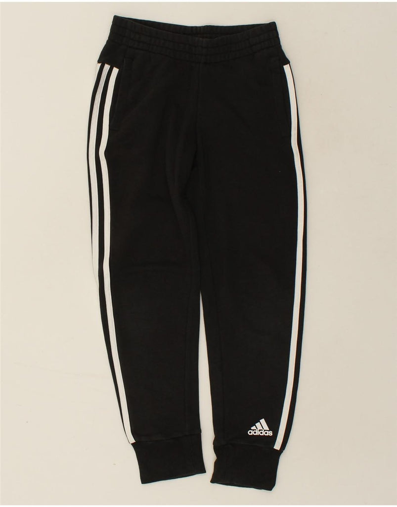 ADIDAS Girls Tracksuit Trousers Joggers 9-10 Years Black | Vintage Adidas | Thrift | Second-Hand Adidas | Used Clothing | Messina Hembry 