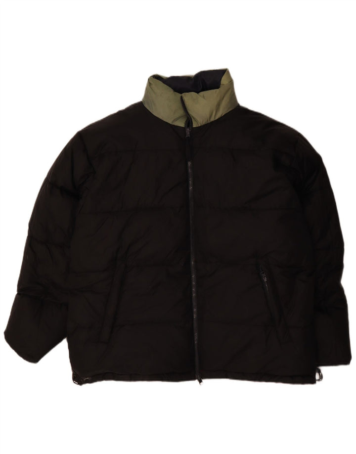 BLEND Mens Loose Fit Graphic Padded Jacket UK 40 Large Red Colourblock