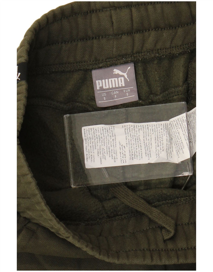 Puma Mens Tracksuit Trousers Joggers Small  Khaki Cotton