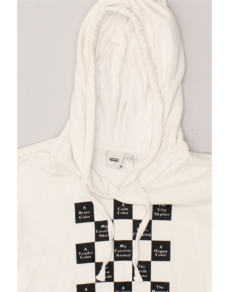 VANS Mens Graphic Hoodie Jumper XS White Cotton | Vintage Vans | Thrift | Second-Hand Vans | Used Clothing | Messina Hembry 