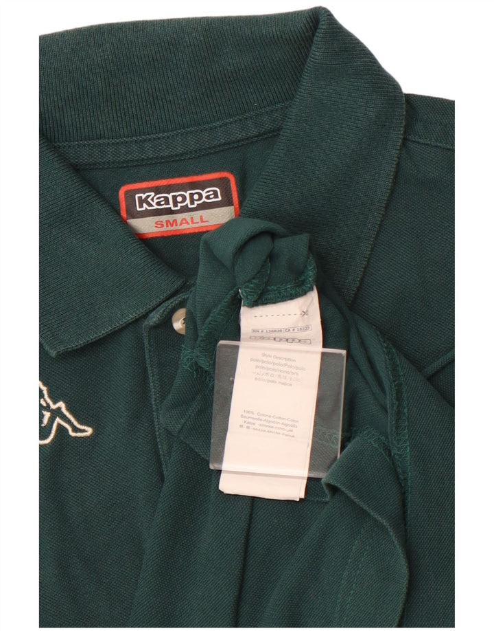KAPPA Mens Graphic Polo Shirt Small Green Cotton