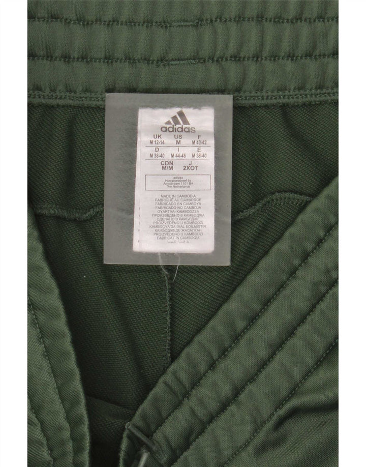 Adidas Mens Tracksuit Trousers Joggers UK 12/14 Medium Green Polyester
