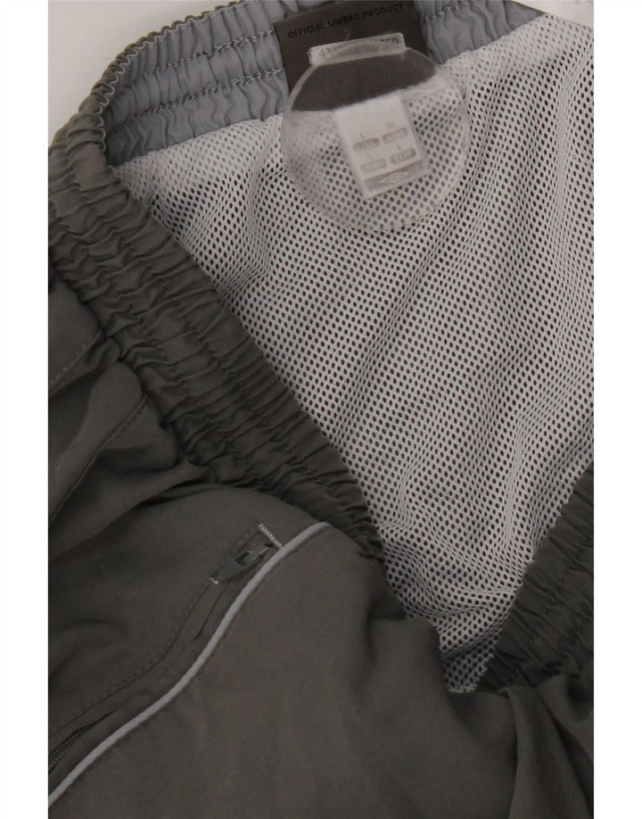 Umbro Mens Sport Shorts Large Grey Polyester