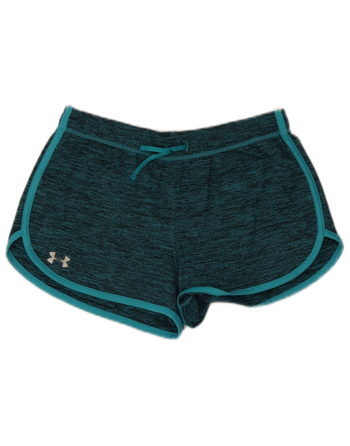 Under Armour Womens Sport Shorts UK 14 Medium Blue Flecked
