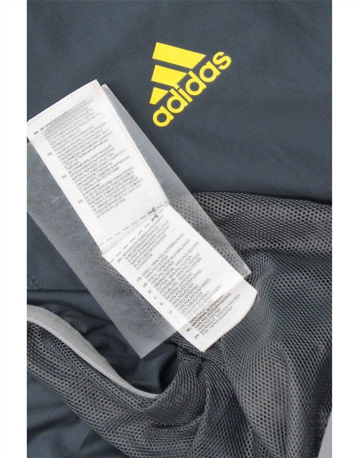 Adidas Mens Tracksuit Top Jacket Large Grey Polyester