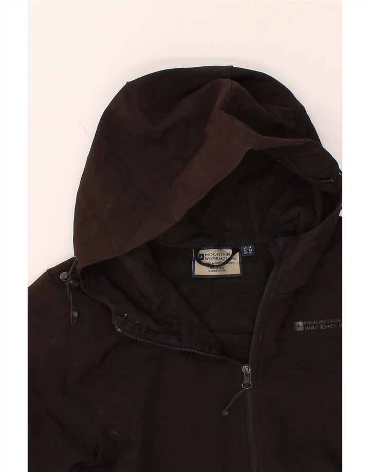 MOUNTAIN WAREHOUSE Womens Hooded Windbreaker Jacket UK 14 Large Black Vintage Mountain Warehouse and Second-Hand Mountain Warehouse from Messina Hembry 