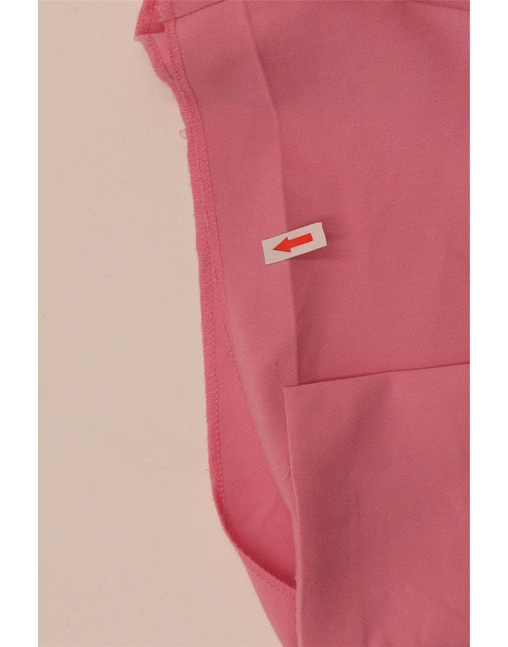 Zara Womens High Waist Casual Shorts Medium W28 Pink Polyester
