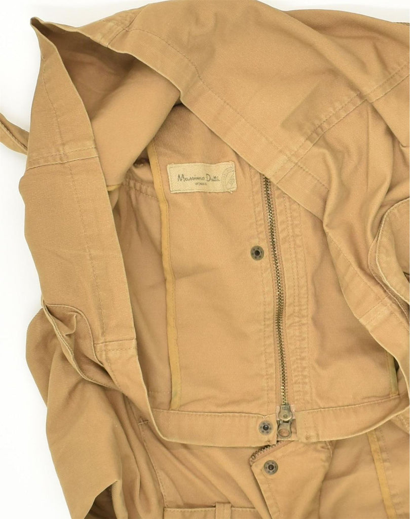 MASSIMO DUTTI Womens Military Jacket UK 2 2XS Brown Cotton | Vintage Massimo Dutti | Thrift | Second-Hand Massimo Dutti | Used Clothing | Messina Hembry 