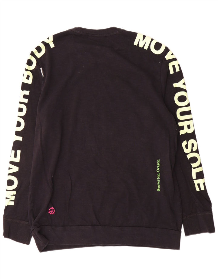Nike Mens Graphic Regular Fit Sweatshirt Jumper Large Black Cotton