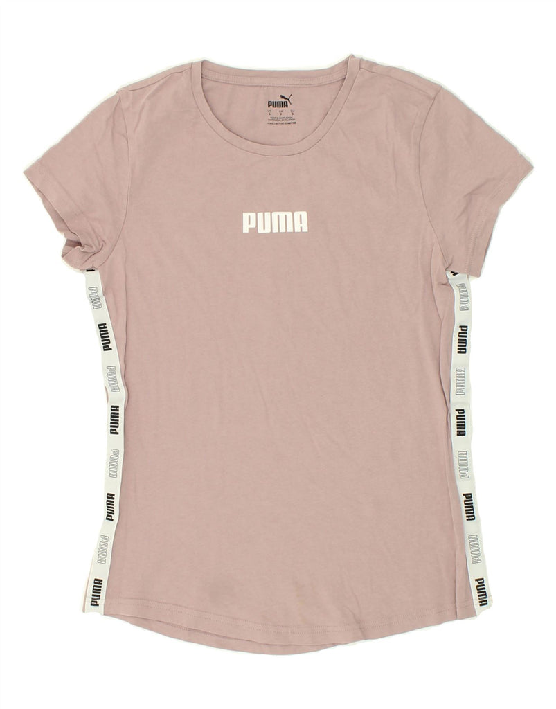 PUMA Womens Graphic T-Shirt Top UK 10 Small Pink Vintage Puma and Second-Hand Puma from Messina Hembry 