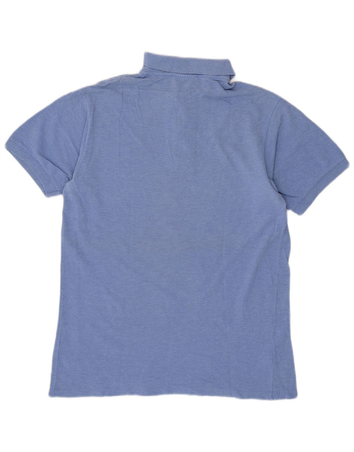 Lacoste Mens Polo Shirt Size 4 Medium Blue Cotton