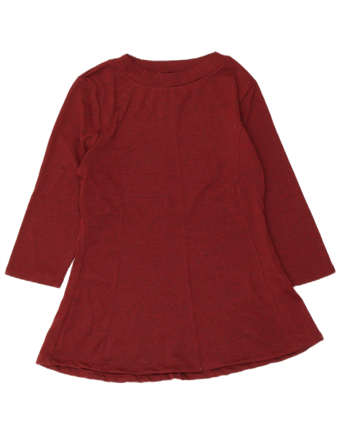 MARKS & SPENCER Womens 3/4 Sleeve Blouse Top UK 12 Medium Burgundy Flecked