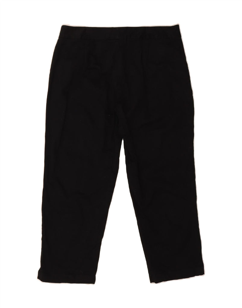 DOCKERS Womens Straight Cropped Trousers US 12 Large W32 L24 Black Cotton Vintage Dockers and Second-Hand Dockers from Messina Hembry 