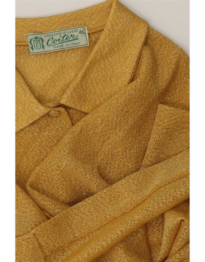 Vintage Womens Shirt Blouse IT 46 Large Yellow