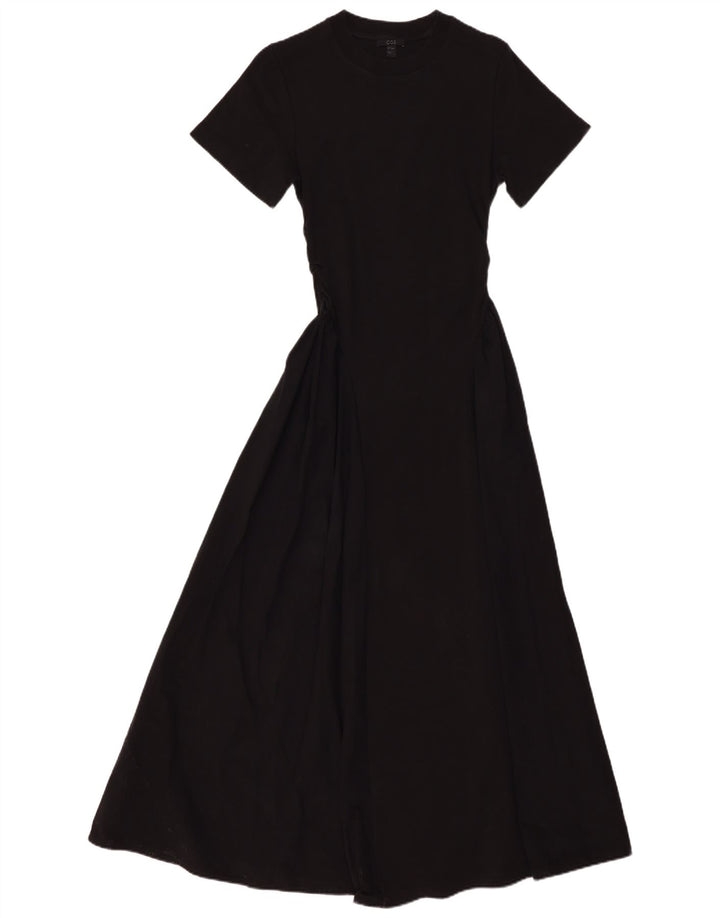 Cos Womens Maxi Dress UK 8 Small Black Cotton
