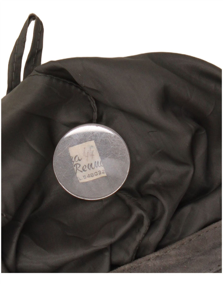 VINTAGE Womens Suede Skirt IT 44 W27 L26 Grey