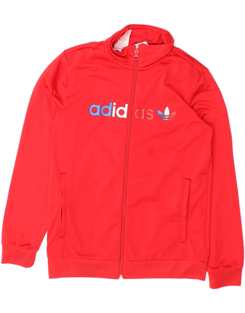 ADIDAS Girls Prime Blue Graphic Tracksuit Top Jacket 11-12 Years Red Vintage Adidas and Second-Hand Adidas from Messina Hembry 