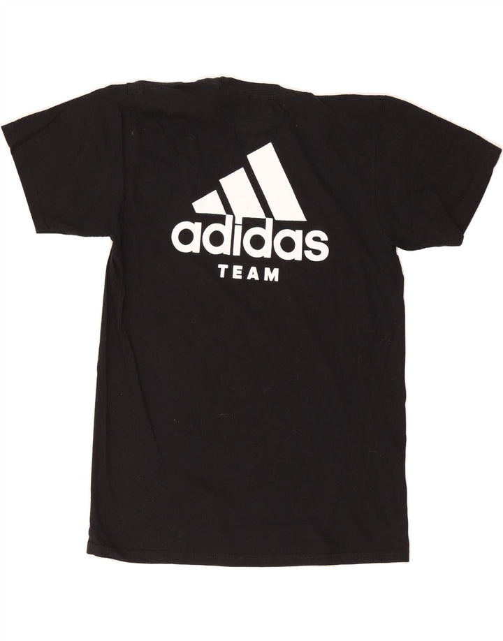 ADIDAS Mens Graphic T-Shirt Top Medium Black Cotton Vintage Adidas and Second-Hand Adidas from Messina Hembry 