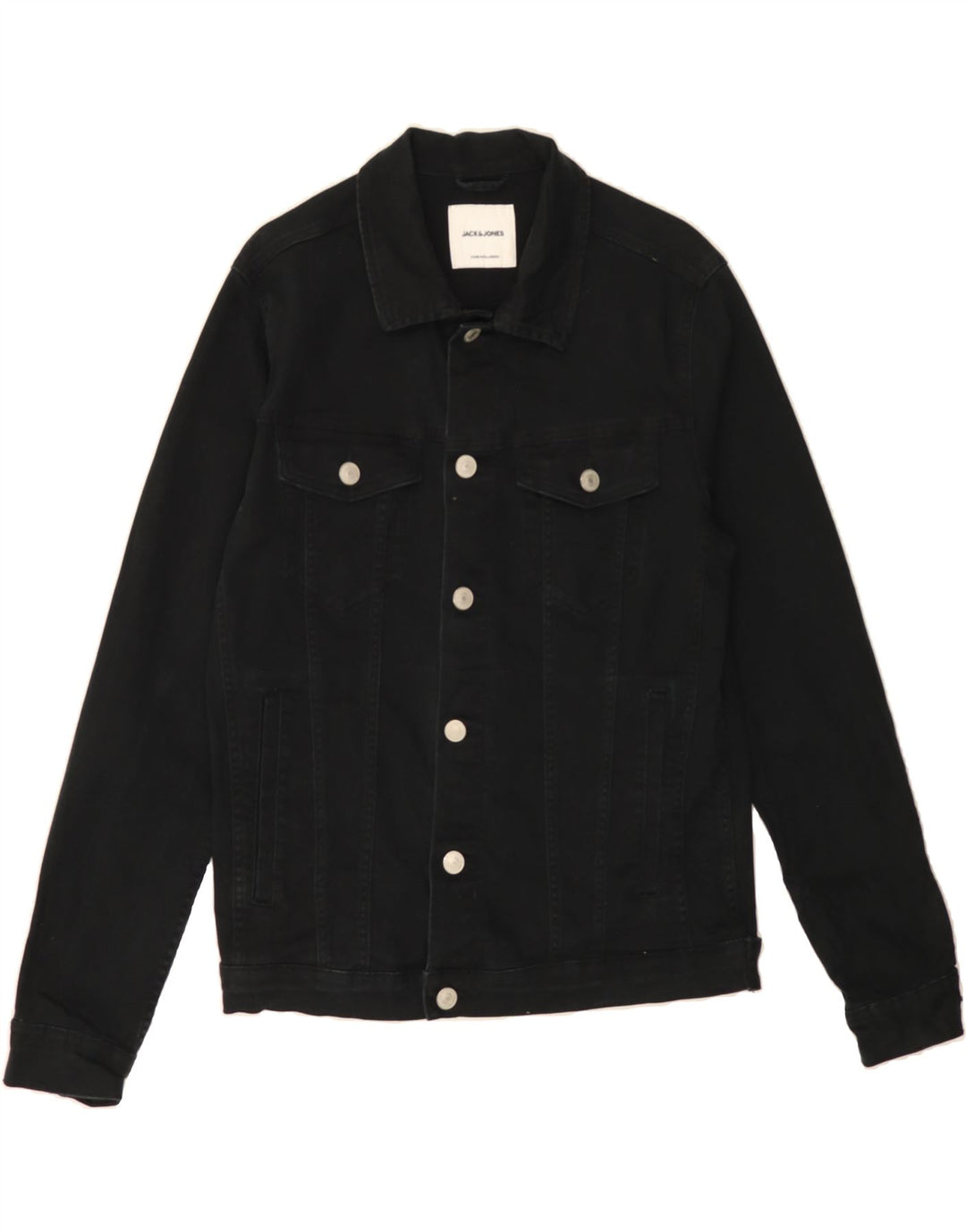 JACK & JONES Boys Denim Jacket 13-14 Years Large Black Cotton Vintage Jack & Jones and Second-Hand Jack & Jones from Messina Hembry 