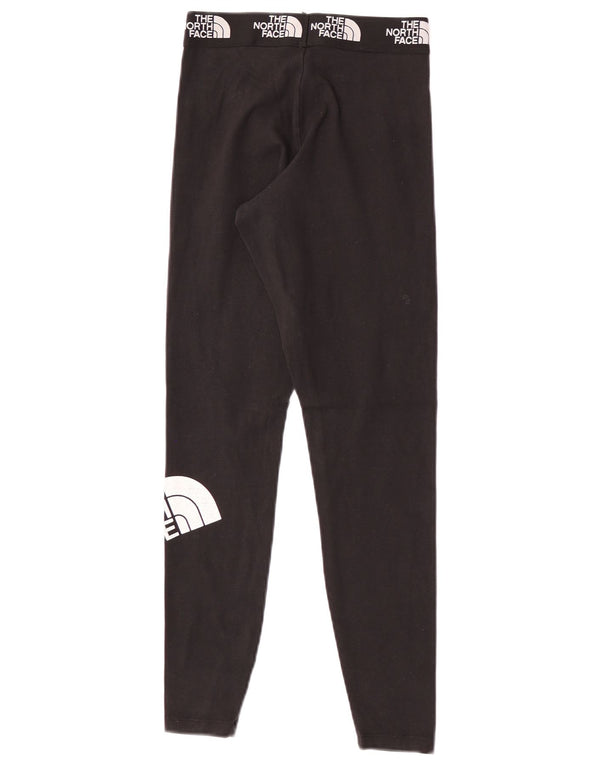 The North Face Womens Graphic Leggings UK 4 XS Black Cotton