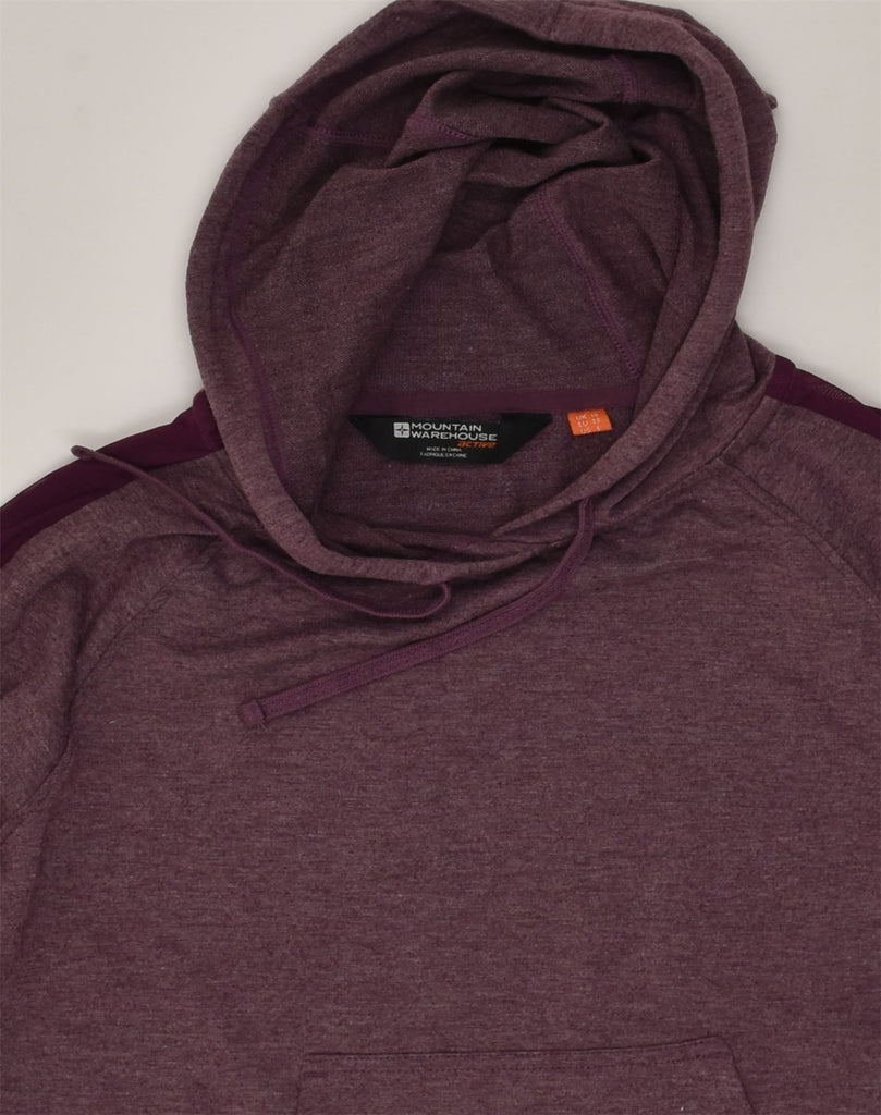 MOUNTAIN WAREHOUSE Womens Hoodie Jumper UK 10 Small Maroon Cotton | Vintage Mountain Warehouse | Thrift | Second-Hand Mountain Warehouse | Used Clothing | Messina Hembry 