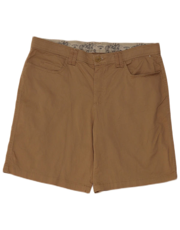 Lee Womens Riders Casual Shorts US 14 Large W34 Beige Cotton