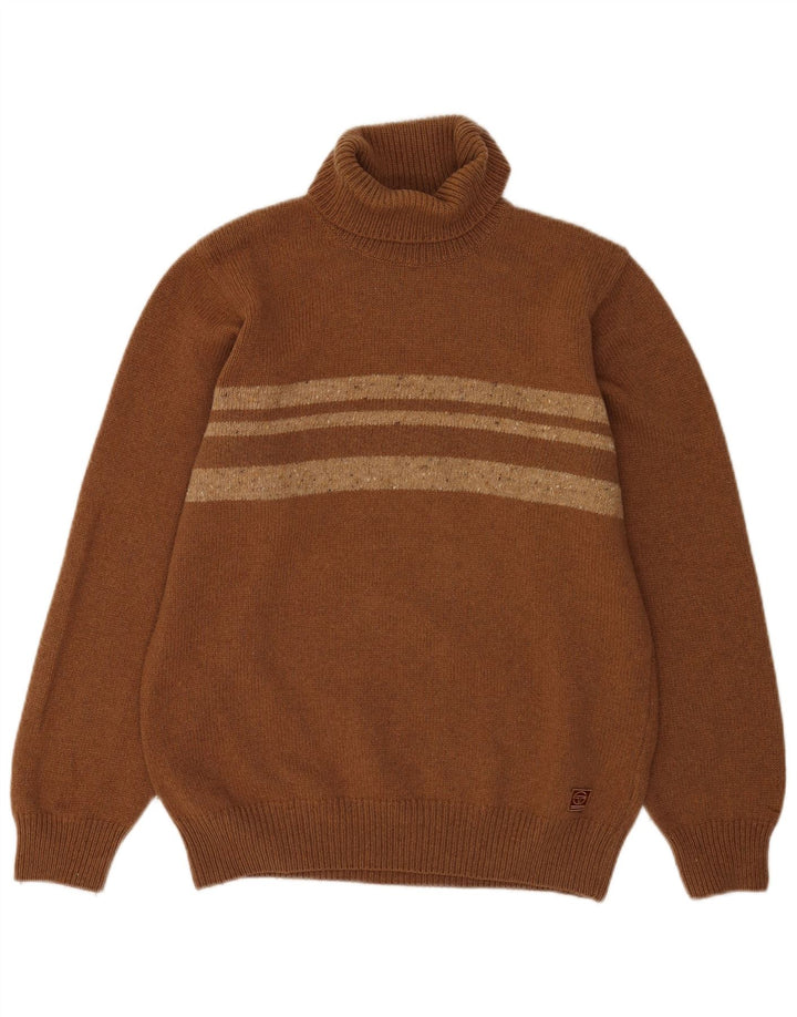 Sergio Tacchini Mens Milano Roll Neck Jumper Sweater Medium Brown