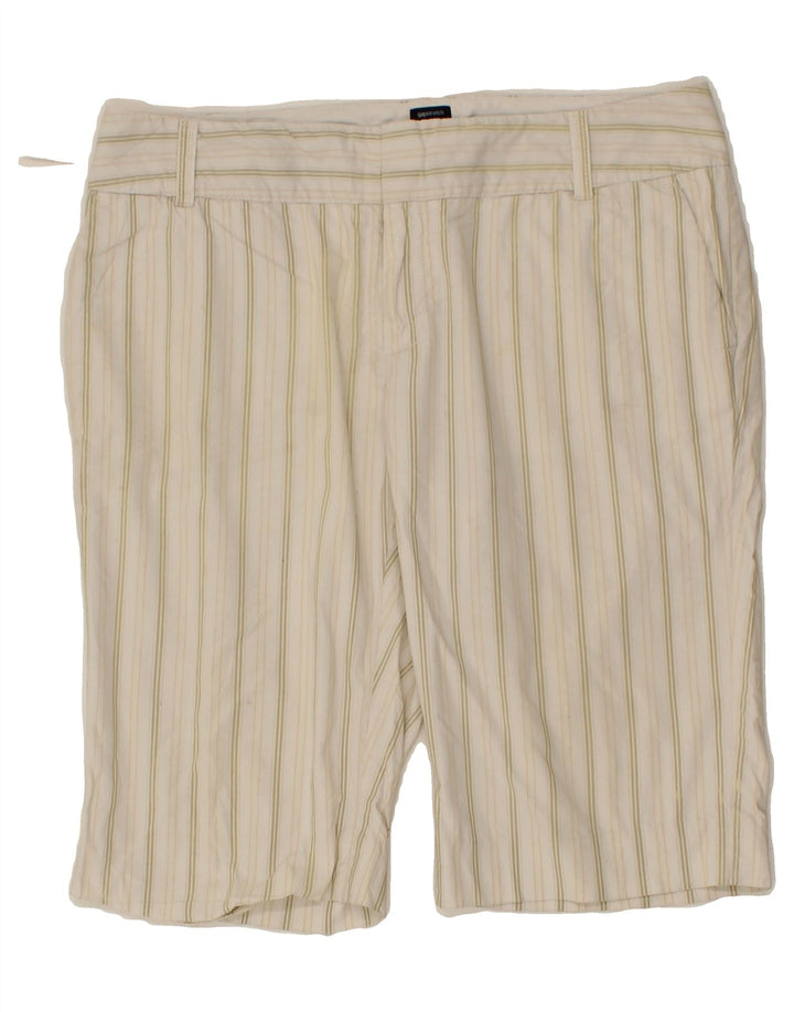 GAP Womens Chino Shorts UK 16 Large W38  Beige Striped Vintage Gap and Second-Hand Gap from Messina Hembry 