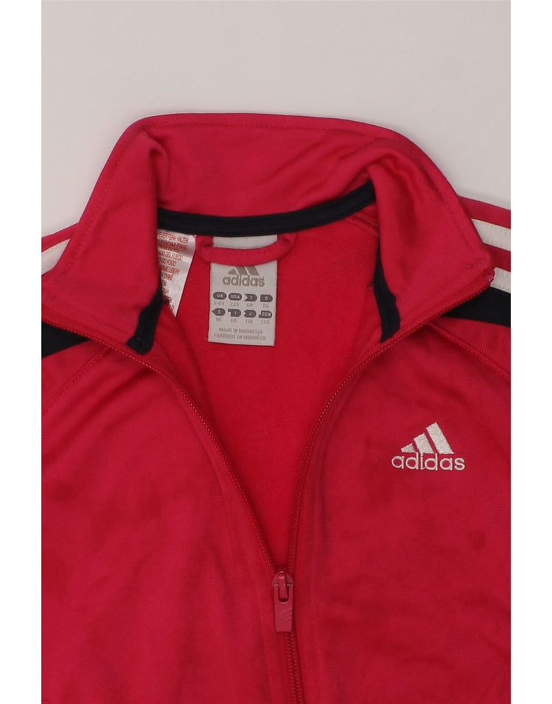 ADIDAS Girls Tracksuit Top Jacket 5-6 Years Pink Polyester | Vintage Adidas | Thrift | Second-Hand Adidas | Used Clothing | Messina Hembry 