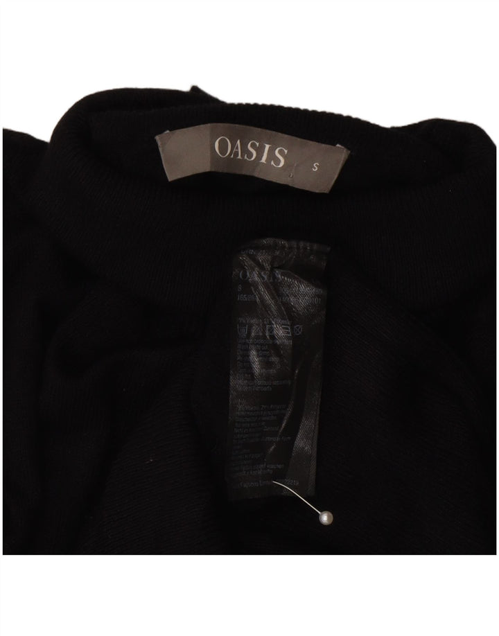 Oasis Womens Roll Neck Jumper Sweater UK 10 Small Black Viscose