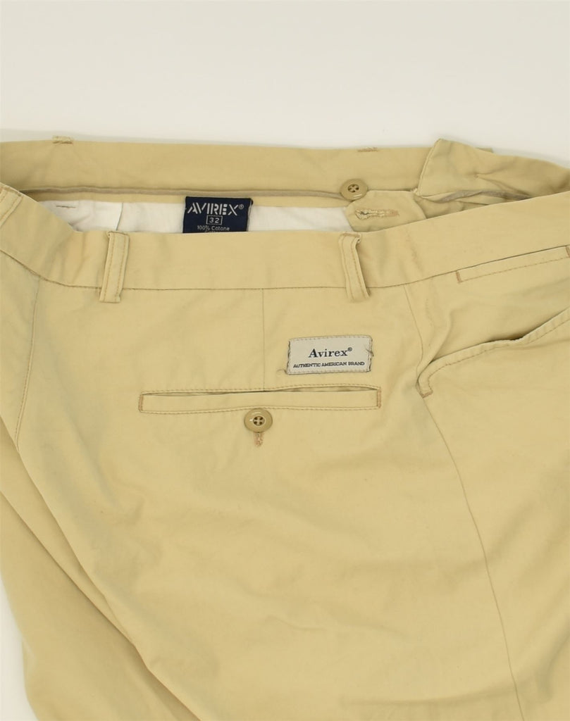 AVIREX Mens Straight Chino Trousers W32 L32 Beige Cotton | Vintage Avirex | Thrift | Second-Hand Avirex | Used Clothing | Messina Hembry 