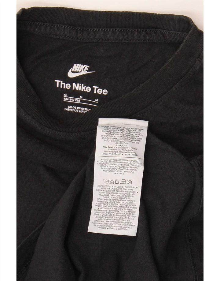Nike Boys T-Shirt Top 10-11 Years Medium Black Cotton