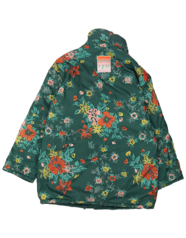 Stratos Womens Reversible Ski Jacket EU 44 XL Green Floral Polyester