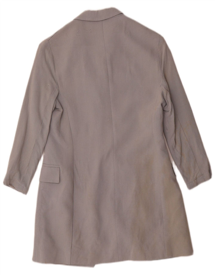 Max & Co. Womens Longline 3 Button Blazer Jacket UK 10 Small Grey Viscose