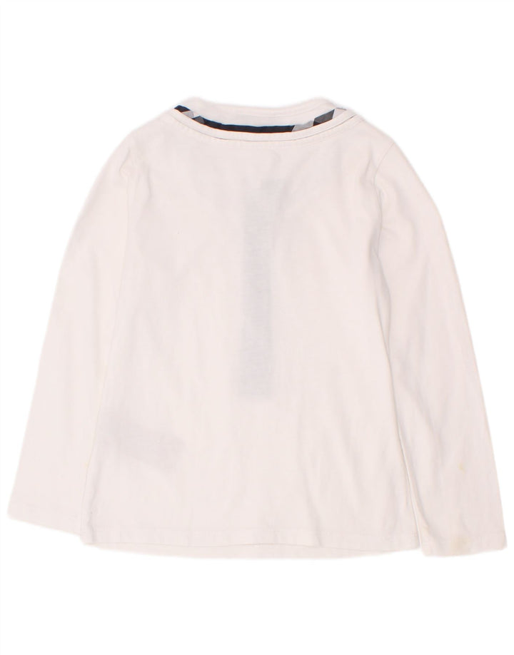 Burberry Girls Top Long Sleeve 4-5 Years White Cotton