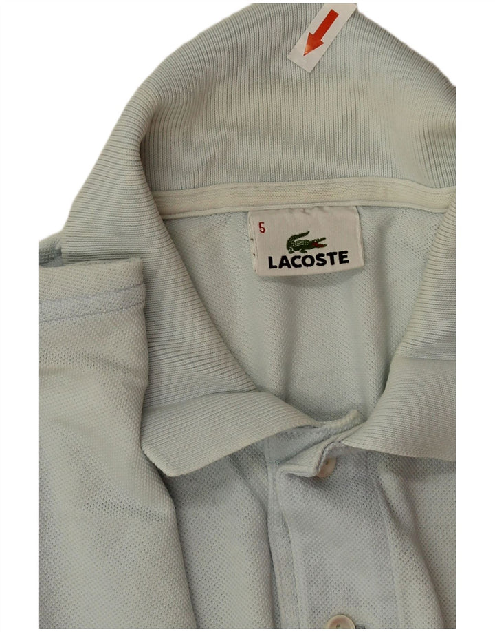 Lacoste Mens Polo Shirt Size 5 Large Blue Cotton