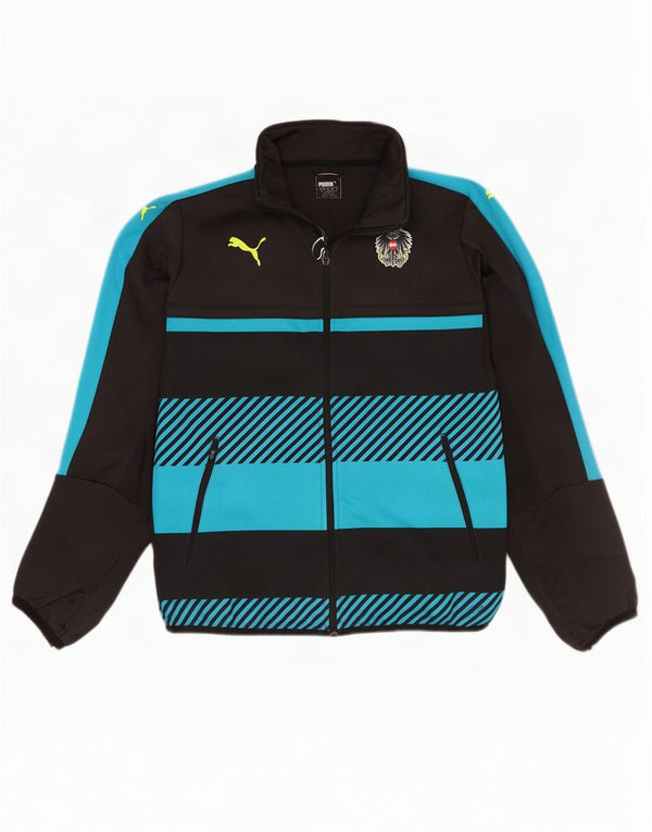Puma Mens Tracksuit Top Jacket Large Black Colourblock Polyester Sports