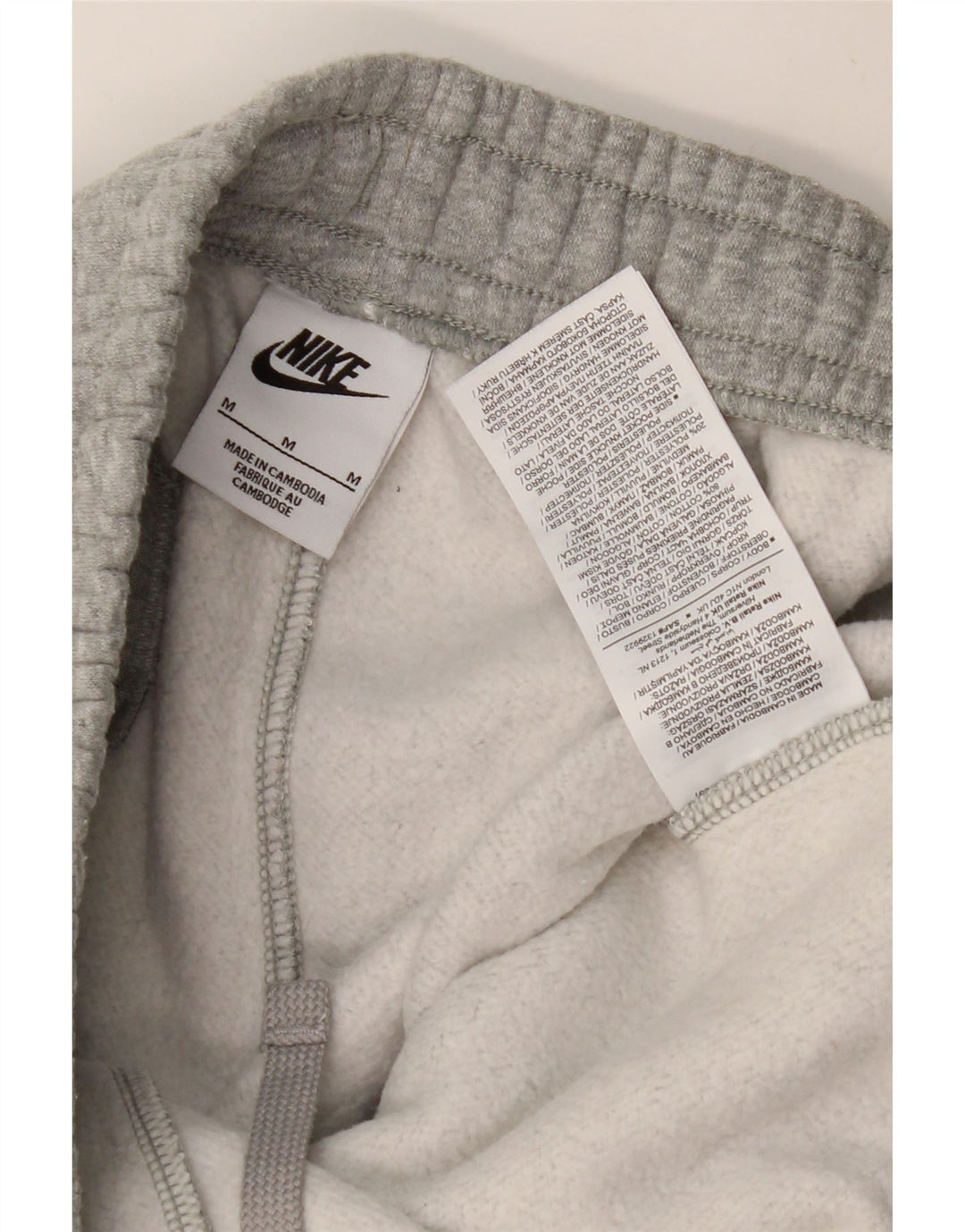 NIKE Mens Tracksuit Trousers Joggers Medium Grey Flecked Cotton