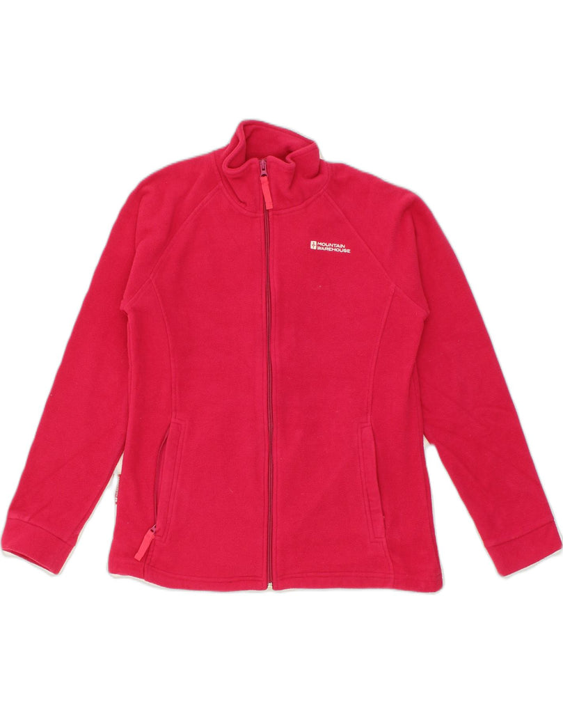 MOUNTAIN WAREHOUSE Womens Fleece Jacket UK 10 Small  Red Polyester | Vintage Mountain Warehouse | Thrift | Second-Hand Mountain Warehouse | Used Clothing | Messina Hembry 