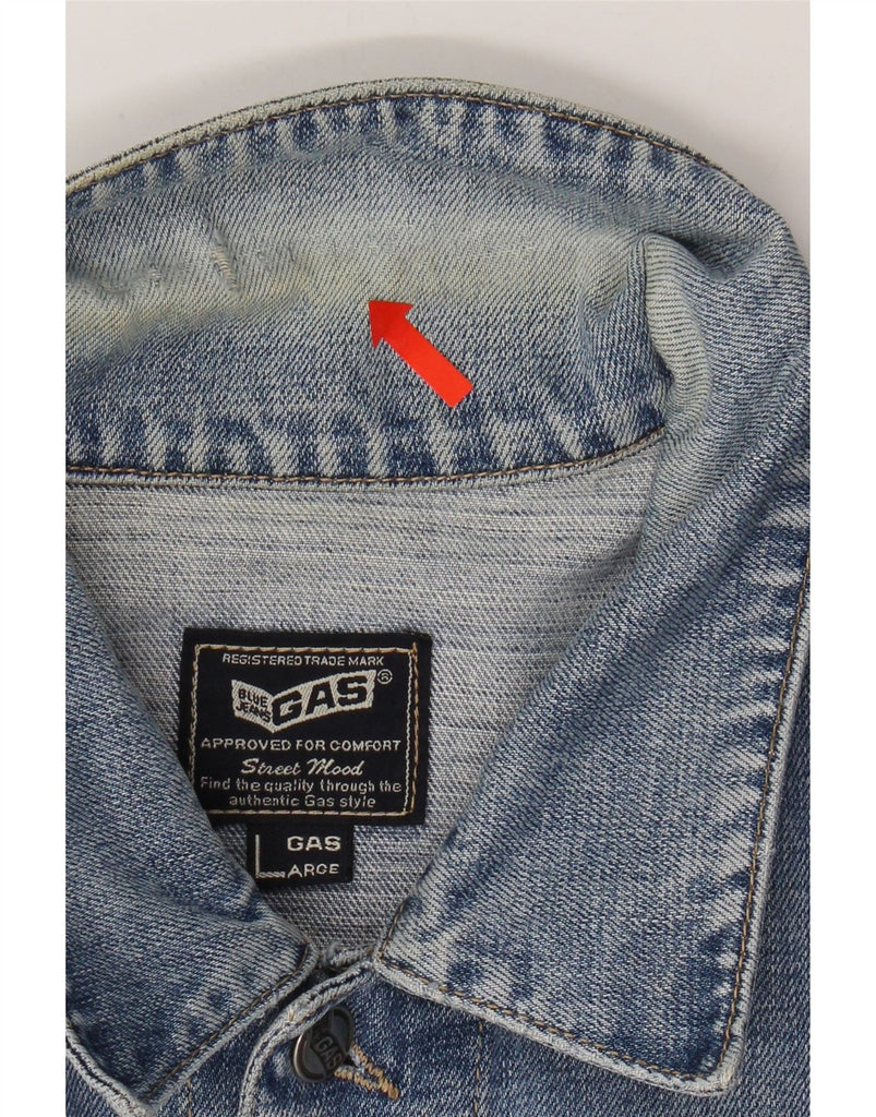 GAS Womens Denim Jacket UK 16  Large Blue Cotton Vintage Gas and Second-Hand Gas from Messina Hembry 
