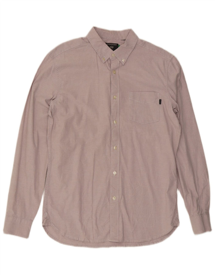 Dockers Mens Slim Shirt Medium Pink Cotton