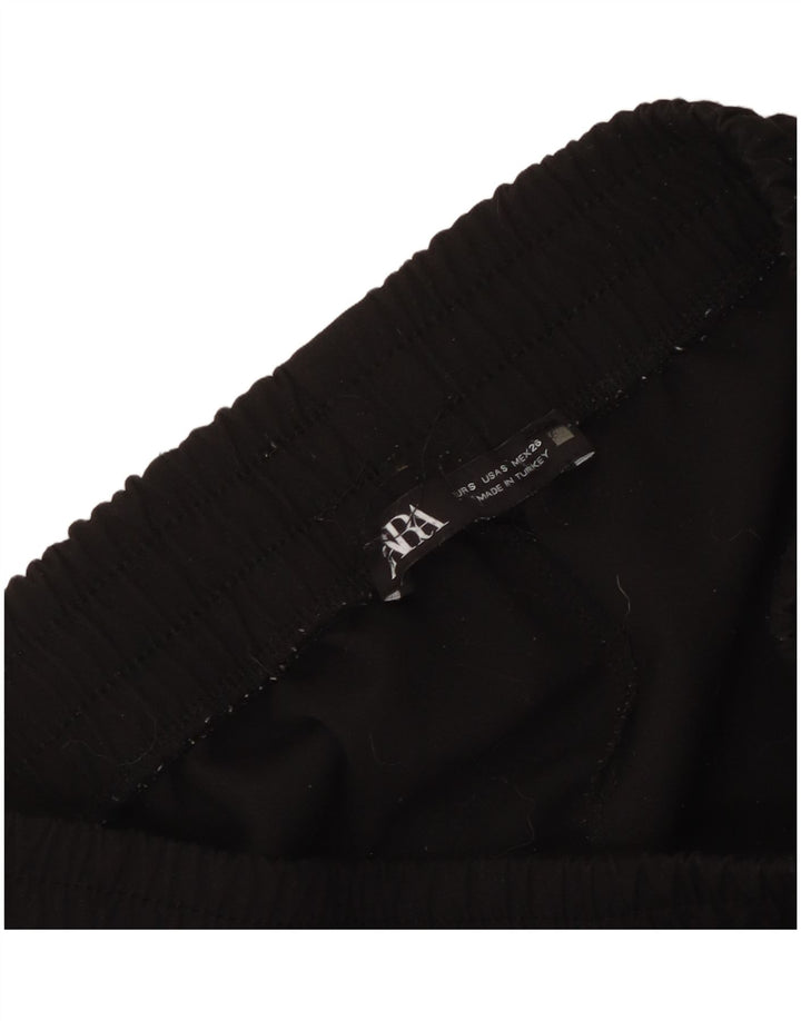 Zara Womens Cargo Tracksuit Trousers Joggers UK 8 Small Black