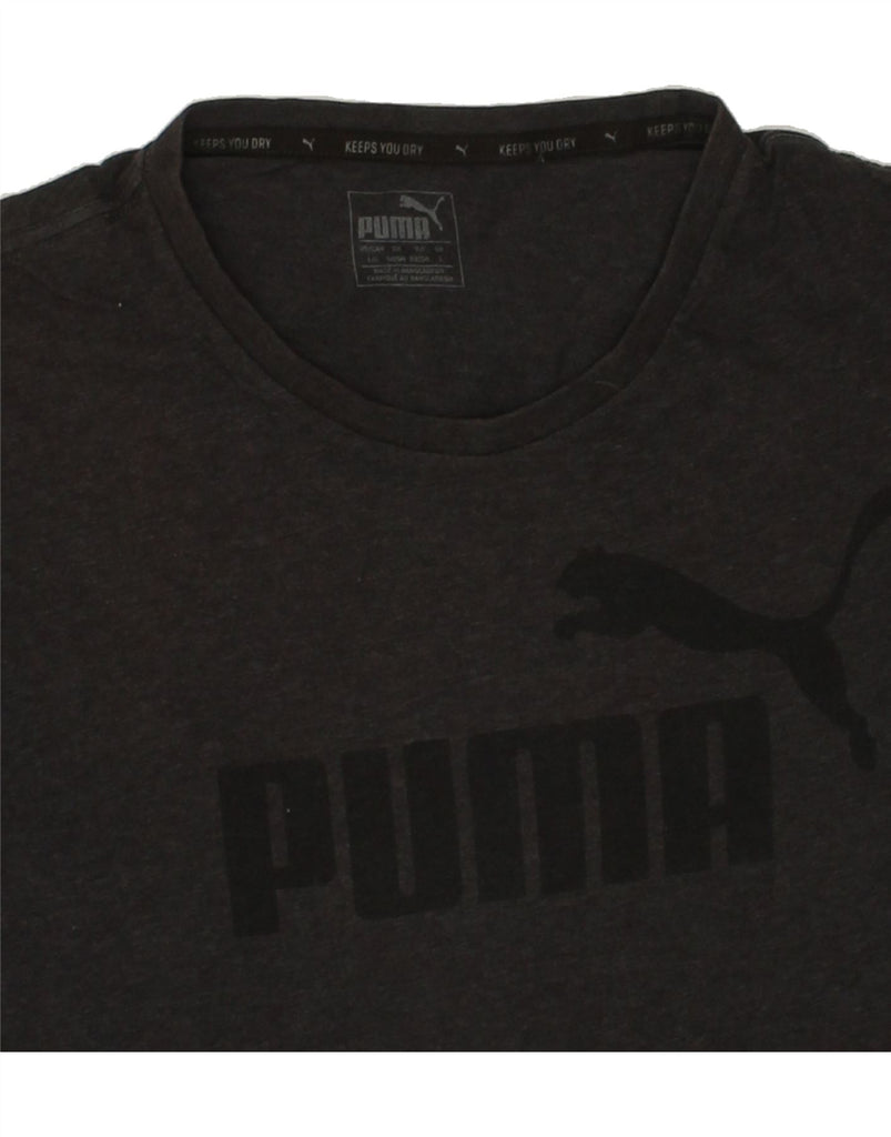 PUMA Mens Graphic T-Shirt Top Large Grey Cotton | Vintage Puma | Thrift | Second-Hand Puma | Used Clothing | Messina Hembry 