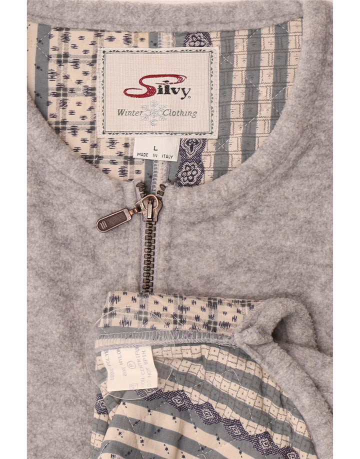 Silvy Mens Fleece Gilet UK 40 Large Grey Polyester