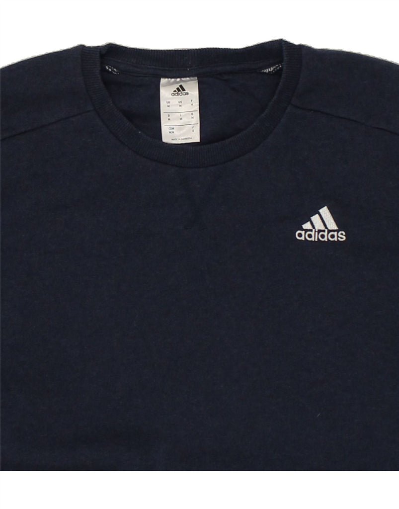 ADIDAS Mens Sweatshirt Jumper Medium Navy Blue Cotton | Vintage Adidas | Thrift | Second-Hand Adidas | Used Clothing | Messina Hembry 